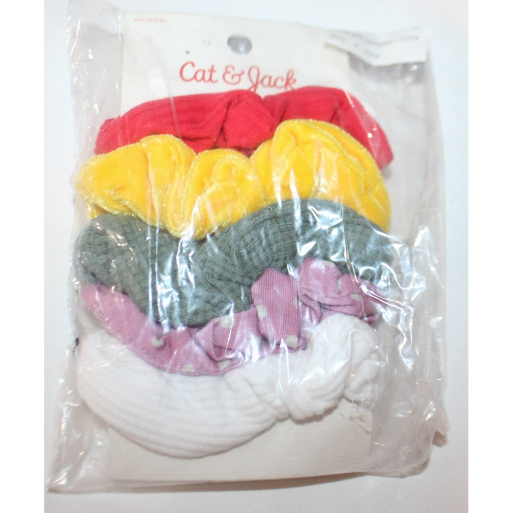 5 - Cat & Jack Scunci Twister Hair Scrunchies 5 Ct